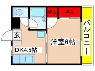 ルック西生田Ａの物件間取画像